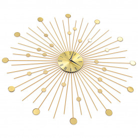 Ceas de perete, auriu, 70 cm, metal - Img 6