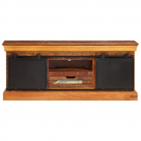 Comodă TV, 110x30x45 cm, lemn masiv reciclat - Img 3