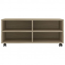 Comodă TV cu rotile, stejar Sonoma, 90x35x35, PAL - Img 4