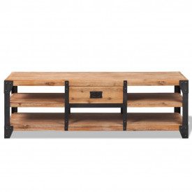 Comodă TV din lemn masiv de acacia 140 x 40 x 45 cm - Img 2