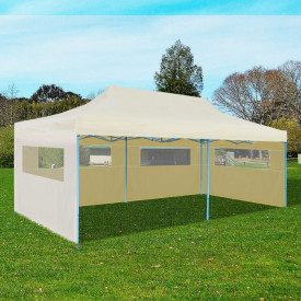 Cort de petrecere pliabil crem 3 x 6 m