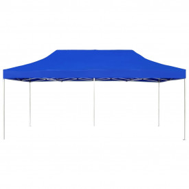 Cort de petrecere pliabil profesional albastru 6x3 m aluminiu - Img 2