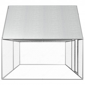 Coteț de găini, 4 x 2 x 2 m, oțel galvanizat - Img 3