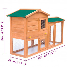 Cușcă iepuri pentru exterior sau animale mici din lemn - Img 7