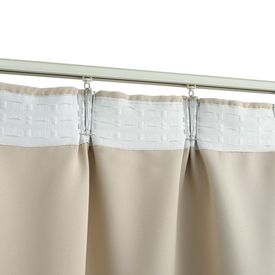 Draperie opacă cu cârlige, bej, 290 x 245 cm - Img 3