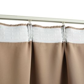 Draperii opace cu cârlige, 2 buc., gri taupe, 140 x 245 cm - Img 3