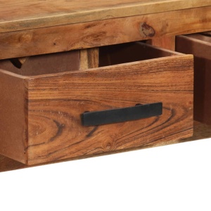 Dulap cu 3 sertare, 110x30x80 cm, lemn masiv, acacia - Img 6