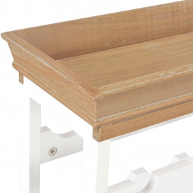 Dulap de vinuri, alb, 70 x 22,5 x 70,5 cm, MDF - Img 5