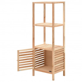 Dulap depozitare baie, 39,5x35,5x123 cm, lemn de nuc masiv - Img 4