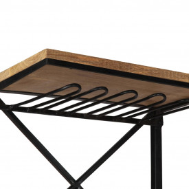 Dulap vinuri design tractor 49x32x183cm lemn masiv de mango - Img 10