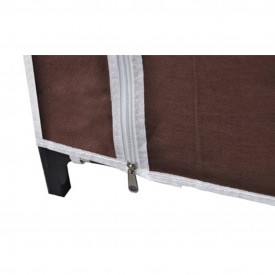 Dulapuri pentru haine, material textil, 2 buc, maro - Img 7