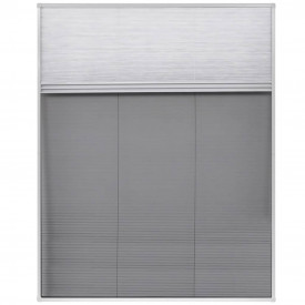 Ecran insecte pentru ferestre, cu umbrar, aluminiu, 80x100 cm - Img 3