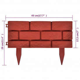 Gard pentru peluză Model cărămidă 11 buc - Img 11