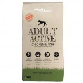 Hrană uscată pentru câini Adult Active Ch cken &amp; Fish 15 kg - Img 2
