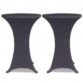 Husă de masă elastică, 4 buc., antracit, 70 cm - Img 3