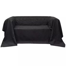 Husă din velur microfibră pentru canapea 210 x 280 cm Antracit