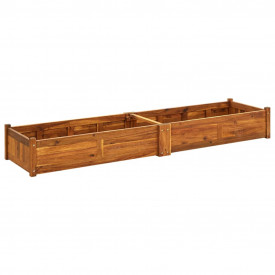 Jardinieră de grădină din lemn de acacia 200 x 50 x 25 cm