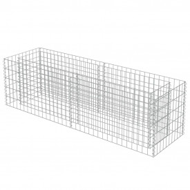 Jardinieră gabion, oțel galvanizat, 180 x 50 x 50 cm - Img 3