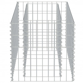 Jardinieră gabion, oțel galvanizat, 90 x 50 x 50 cm - Img 6