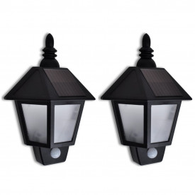 Lampă solară de perete cu senzori de mișcare 2 buc (2 x 41182)