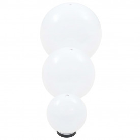 Lămpi bol cu LED 3 buc., sferice, 20/30/40 cm, PMMA - Img 5