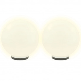 Lămpi cu LED, 2 buc. sferice, 40 cm, PMMA - Img 3