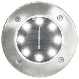 Lămpi solare pentru sol, 8 buc., cu LED-uri, lumină albă - Img 2