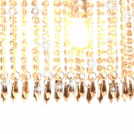 Lustră cu mărgele de cristal, argintiu, 104 cm, E14 - Img 8