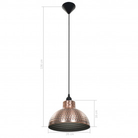 Lustre semisferice de culoare arămie, 2 buc. - Img 8