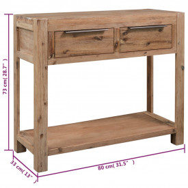 Masă consolă, 82 x 33 x 73 cm, lemn masiv de acacia - Img 6