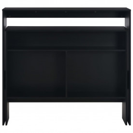 Masă de bar cu 2 blaturi, negru, 130x40x120 cm - Img 4