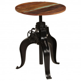 Masă de bar din lemn masiv reciclat, 60 x (76-110)cm - Img 10