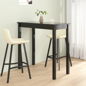 Masă de bar din MDF, negru, 115 x 55 x 107 cm - Img 1