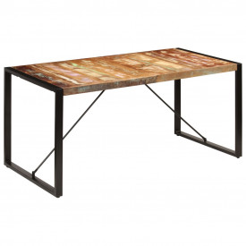 Masă de bucătărie, 160x80x75 cm, lemn masiv reciclat - Img 12