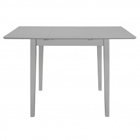 Masă de bucătărie extensibilă, gri, (80-120)x80x74 cm, MDF - Img 4