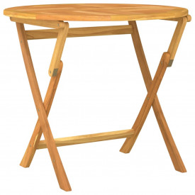 Masă de bucătărie pliabilă, exterior, 85x76 cm, lemn masiv tec - Img 2