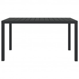 Masă de grădină WPC aluminiu 150x90x74 cm, negru - Img 2