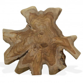 Măsuță de cafea din lemn de tec natural, 80 x 70 x 38 cm - Img 6