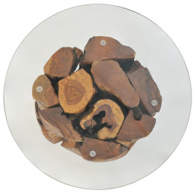 Măsuță de cafea din lemn de tec solid 60 cm - Img 4