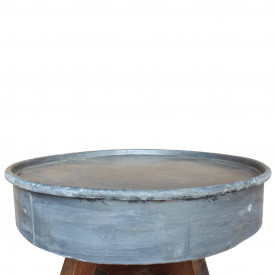 Măsuță de cafea Lemn masiv reciclat 60 x 45 cm Argintiu - Img 5