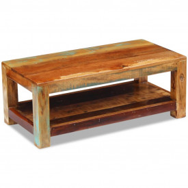 Măsuță de Cafea Lemn Solid Reciclat 90x45x35 cm - Img 5