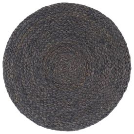 Naproane, 4 buc., gri închis, 38 cm, iută, rotund