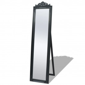 Oglindă verticală în stil baroc 160 x 40 cm negru - Img 1