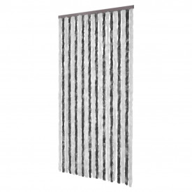 Perdea pentru insecte, gri și alb, 100x220 cm, Chenille - Img 2