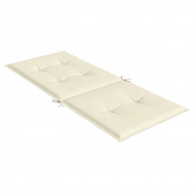 Perne scaun de grădină, 2 buc, crem, 120x50x3 cm - Img 5