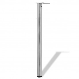 Picioare de masă din nichel șlefuit, înălțime reglabilă, 870 mm, 4 buc - Img 2