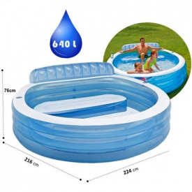 Piscina gonflabila Intex - Swim Center™, Family Lounge, 229 x 218 x 79 cm, IX57190 - Img 3