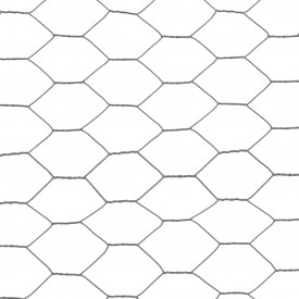 Plasă de sârmă, gri, 25 x 1 m, oțel cu înveliș PVC, hexagonal - Img 4
