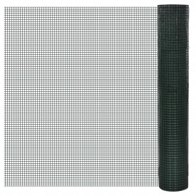 Plasă gard cu izolație PVC 1 m x 25 m ochi12 x 12 mm