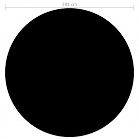 Prelată piscină, negru, 381 cm, PE - Img 3